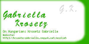 gabriella krosetz business card